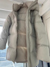 坦博爾泡芙羽絨服女士中長(cháng)款連帽冬季舒適保暖厚外套5530582Z 羊毛白160 曬單實(shí)拍圖