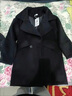 歐黛秀加肥加大女裝 寬松大碼220斤外套秋冬季胖mm韓版顯瘦黑色呢子大衣 黑色【常規】 4XL【175-200斤】 曬單實(shí)拍圖