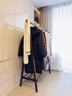 L&S衣帽架落地實(shí)木可折疊置物架臥室掛衣架MJ27 【全實(shí)木】升級加粗-胡桃色120cm 曬單實(shí)拍圖