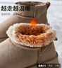熱風(fēng)(Hotwind)加絨加厚雪地靴女冬季女鞋舒適保暖棉鞋時(shí)尚休閑靴 曬單實(shí)拍圖