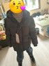 保姆鵝 兒童羽絨服短款連帽聚暖童裝男女童防風(fēng)御寒加厚外套冬[NG2860] 炭黑 140 曬單實(shí)拍圖