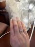 DR一克拉莫桑鉆石鉑金戒指PT950六爪微鑲結婚求婚訂婚情人節生日禮 1克拉莫桑鉆鉑金戒指/D色 【活口可調節大小】 曬單實(shí)拍圖