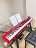 卡西歐（CASIO）電鋼琴PXS1100/PXS3100重錘88鍵便攜式智能觸屏成人兒童練習考級 PX-S1100原裝三踏+U架【單人琴凳】 紅色琴身 曬單實(shí)拍圖
