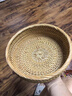 尤克達蒂（yookdd）水果籃子藤編筐客廳干果盤(pán)零食水果盤(pán)圓形饅頭筐手工編織家用托盤(pán) 大號 曬單實(shí)拍圖
