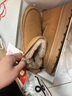 YaoJingLieRen雪地靴男冬季加絨加厚皮毛一體情侶款短筒加厚懶人一腳蹬東北棉鞋 W8563卡其 加絨 42 (260mm) 曬單實(shí)拍圖