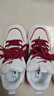 回力冬季新款女鞋厚底板鞋女加絨時(shí)尚棉鞋 J575Z 白/酒紅加絨款 36 曬單實(shí)拍圖