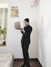 圖曼朵職業(yè)西裝套裝女士秋季通勤面試穿搭正裝職場(chǎng)高級感西服外套 黑色套裝【外套+西裝褲】 M 推薦101-110斤可穿 曬單實(shí)拍圖