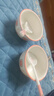釉下彩可愛(ài)卡通碗碟套裝家用高顏值陶瓷碗筷盤(pán)餐具 2碗2勺 4件套 曬單實(shí)拍圖