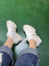 NEW BALANCE NB官方女鞋運動(dòng)復古厚底休閑鞋327系列 白色/淺灰 WS327SFD 36.5 (腳長(cháng)23cm) 曬單實(shí)拍圖