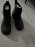 紅蜻蜓7孔馬丁靴女靴子女士厚底增高短筒朋克風(fēng)皮靴女WTC340571B黑色37 曬單實(shí)拍圖
