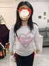 安奈兒（Annil）童裝女童圓領(lǐng)長(cháng)袖衛衣2025秋新款印花甜美珠片休閑彈力上衣 曬單實(shí)拍圖
