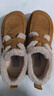 拔佳（Bata）勃肯毛毛鞋女冬商場(chǎng)同款英倫牛剖皮單鞋30922DM5 棕色 37 曬單實(shí)拍圖