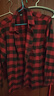 優(yōu)衣庫男女裝法蘭絨格子襯衫長(cháng)袖襯衣薄外套470187 470187/15珊瑚紅色 XL 曬單實(shí)拍圖