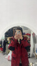 波司登（BOSIDENG）羽絨服男女情侶同款加厚鵝絨大毛領(lǐng)商場(chǎng)同款外套B250242317 郭晶晶款-新年紅-至高抵御-20°C-充絨量+10%左右 S 160/84A 體重約100-110斤 曬單實(shí)拍圖