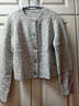 三彩2025冬季新款亮片花紗毛衣針織衫圓領(lǐng)開(kāi)衫短款法式優(yōu)雅女 曬單實(shí)拍圖