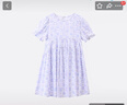 麗嬰房碎花女童連衣裙夏款圓領(lǐng)休閑公主裙夏季薄款女童裙子六一兒童節 寶石紫 140 cm 曬單實(shí)拍圖