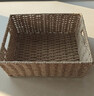 可定制收納筐藤編草編日式大號收納盒玩具書(shū)本小號收納籃衣服收納 卡其色 兩扣手中號 35*24*18CM 曬單實(shí)拍圖