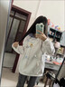 棉致可愛(ài)小狗格紋連帽衛衣女秋冬季新款寬松加絨加厚慵懶chic上衣外套 M160灰色【常規高品質(zhì)】 L 100-120斤 曬單實(shí)拍圖
