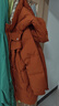 鴨鴨（YAYA）官方正品格子拼接羽絨服女中長(cháng)款2025冬季新品時(shí)尚連帽保暖外套 橘色 M 曬單實(shí)拍圖