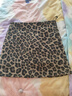 浪莎辣妹豹紋包臀短裙女秋冬新款高腰顯瘦休閑a字百搭加厚毛呢半身裙 咖色 【帶內襯】 M (適合95-110斤） 曬單實(shí)拍圖
