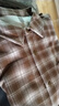 凡客誠品（VANCL）格子襯衫男士秋冬款長(cháng)袖法蘭絨襯衣休閑寬松外套男 米咖格 3XL 曬單實(shí)拍圖