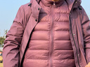 鴨鴨（YAYA）三合一中年媽媽羽絨服冬季新款內膽戶(hù)外沖鋒上衣中老年人女裝外套 葡萄紫色 2XL (175) 曬單實(shí)拍圖