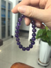 石頭記（istone）天然紫水晶手鏈紫晶手串水晶新中式生日禮物送女友 精品款珠子10mm 219503719 曬單實(shí)拍圖