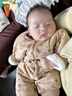 巴厘小豬新生嬰兒棉服秋冬加厚保暖恒溫連體衣初生兒夾棉蠶絲哈衣寶寶冬裝 雪豹樂(lè )園 80cm 曬單實(shí)拍圖