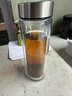 希諾雙層玻璃杯男家用商務(wù)辦公泡茶杯子大容量車(chē)載水杯XN-6596 410mL 曬單實(shí)拍圖