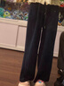 妙奕嘉休閑褲子女寬松闊腿褲春秋2026新款直筒衛褲松緊高腰顯瘦運動(dòng)長(cháng)褲 抽繩口袋闊腿衛褲【黑色】 L 曬單實(shí)拍圖