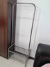 探月臥室落地式置物掛衣架家用移動(dòng)隔夜收納衣服置物架客廳陽(yáng)臺衣帽架 [60水晶銀]+網(wǎng)框 曬單實(shí)拍圖
