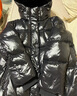 太平鳥(niǎo)【白鵝絨】一手長(cháng)連帽黑金蓄熱羽絨服亮面短款面包服 黑色 S 曬單實(shí)拍圖
