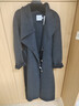 紅袖（hopeshow）100%綿羊毛呢外套2025冬季新款女裝高級系帶富家千金感雙面呢大衣 藏青495 S 曬單實(shí)拍圖