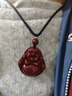 石傳百世朱砂吊墜紫金砂彌勒佛項鏈笑臉?lè )鸨久昴信钭o身符生日禮物 曬單實(shí)拍圖