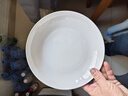 斯凱綈（Sky Top）陶瓷盤(pán)子骨瓷深菜盤(pán)家用喬遷餐具純白8英寸飯盤(pán)4件套裝 曬單實(shí)拍圖