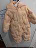 童泰（TONGTAI）嬰兒羽絨服連體衣冬季寶寶哈衣男女童三防連帽鴨絨服桃粉色80cm 曬單實(shí)拍圖