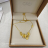 CRD克徠帝黃金項鏈繁花似錦花朵鏈墜足金999套鏈實(shí)心送節日禮物 7.3g 曬單實(shí)拍圖