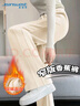真維斯（JEANSWEST）褲子冬季女窄版加絨闊腿褲2025冬季新款休閑褲直筒百搭小個(gè)子褲子 曬單實(shí)拍圖