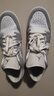 耐克NIKE男女AJ1小迪奧 輕奢感JORDAN 1運動(dòng)休閑鞋DC0774-105白灰42.5 曬單實(shí)拍圖