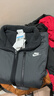 耐克男子寬松搖粒絨夾克冬季新款保暖刺繡舒適外套NIKE IM9453 010黑/黑/白 M 曬單實(shí)拍圖