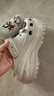 卡駱馳（CROCS）經(jīng)典光輪洞洞鞋厚底女鞋|207988 骨白色-2Y2    37 /38(230mm)   曬單實(shí)拍圖