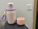 物生物（RELEA）保溫杯女款大容量陶瓷內膽兒童吸管杯子男高顏值學(xué)生水壺新年禮物 曬單實(shí)拍圖