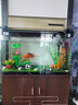 松寶中大魚(yú)缸客廳家用落地懶人生態(tài)免換水帶柜子一體自循環(huán)金魚(yú)水族箱 80CM魚(yú)缸(含顯示屏)+造景+木柜 曬單實(shí)拍圖