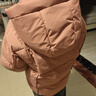G.duck小黃鴨女童羽絨服冬季新款洋氣寶寶冬裝兒童加厚冬款短款棉服外套 粉紅色 160 碼建議身高150-160cm 曬單實(shí)拍圖