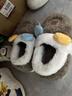 酷趣（Coqui）兒童棉拖鞋毛絨卡通雙色耳朵男童女童棉拖鞋咖啡28-29 CQ2301 曬單實(shí)拍圖