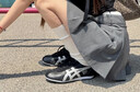 Onitsuka Tiger鬼塚虎男女鞋休閑鞋舒適透氣輕便慢跑鞋RUNSPARK 1183B480-002 黑色/銀色 43.5 曬單實(shí)拍圖