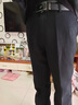 羅蒙（ROMON）休閑褲男士春秋商務(wù)寬松免燙直筒褲含羊毛長(cháng)褲子男裝JS55深灰32 曬單實(shí)拍圖
