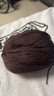 三利上海三利羊絨線(xiàn)中粗線(xiàn)正品100%純山羊絨毛線(xiàn)手工編織毛衣圍巾diy 38-咖啡（買(mǎi)一送一） 100%山羊絨 曬單實(shí)拍圖
