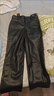 CamalgOri海寧真皮皮褲女綿羊皮闊腿褲高腰直筒長(cháng)褲寬松顯瘦窄版小個(gè)子女褲 黑色加絨 4XL 2尺5=32碼 曬單實(shí)拍圖