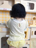 嫚熙（EMXEE）童裝兒童短袖T恤2025新款女童薄款女寶透氣莫代爾嬰兒上衣夏 奶油黃 100 cm 【2-3歲】 曬單實(shí)拍圖